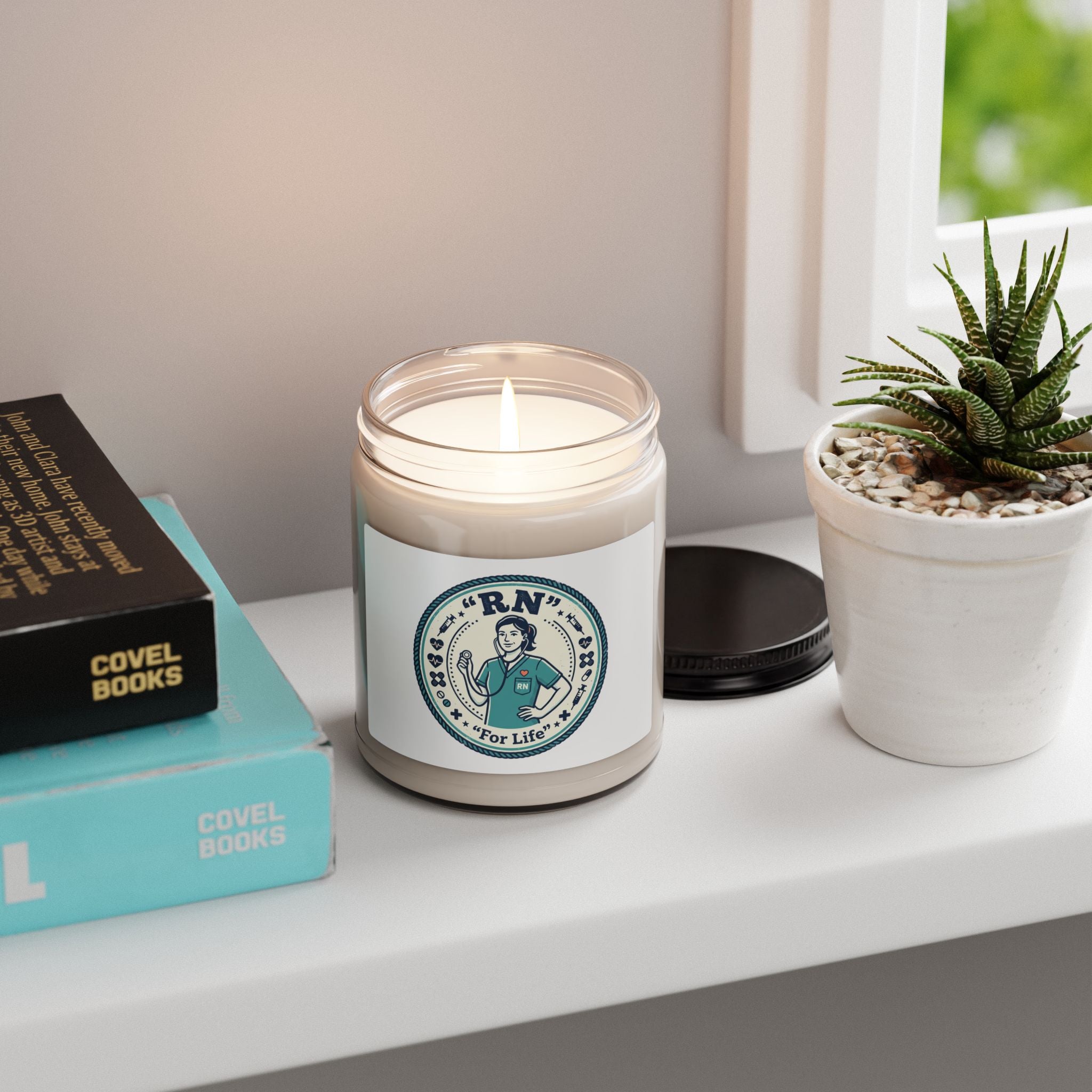 RN Nurse Candle | Soy Jar Candle, Cottagecore Farmers Market, Summer Fresh