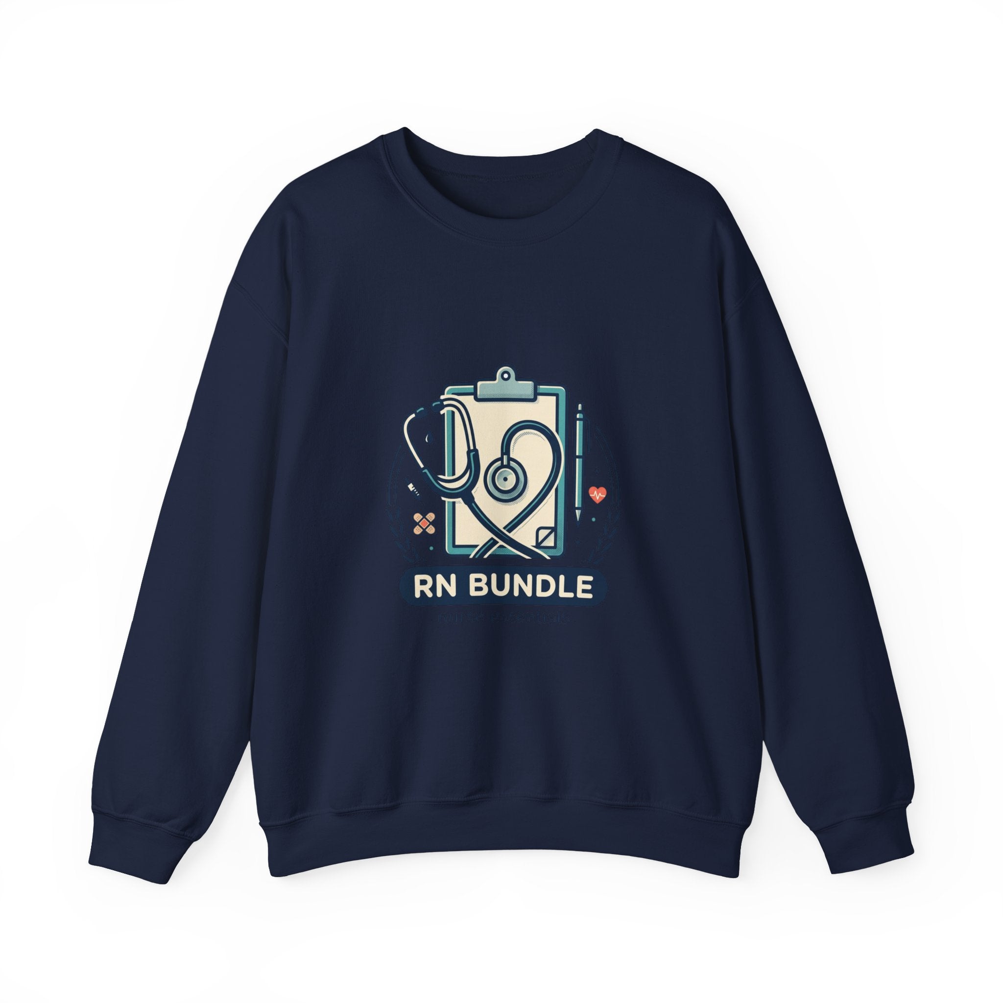 RN Bundle Nurse Essentials Sweatshirt | Registered Nurse Gift | Nursing Student Sweatshirt | RN Life Crewneck | Nurse Graduation Gift