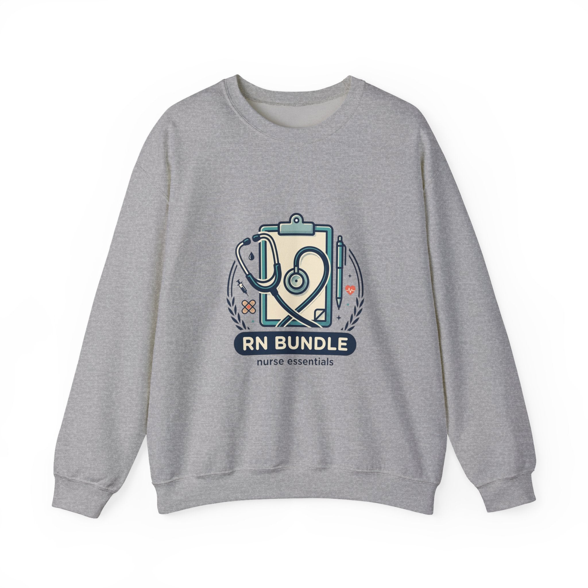 RN Bundle Nurse Essentials Sweatshirt | Registered Nurse Gift | Nursing Student Sweatshirt | RN Life Crewneck | Nurse Graduation Gift
