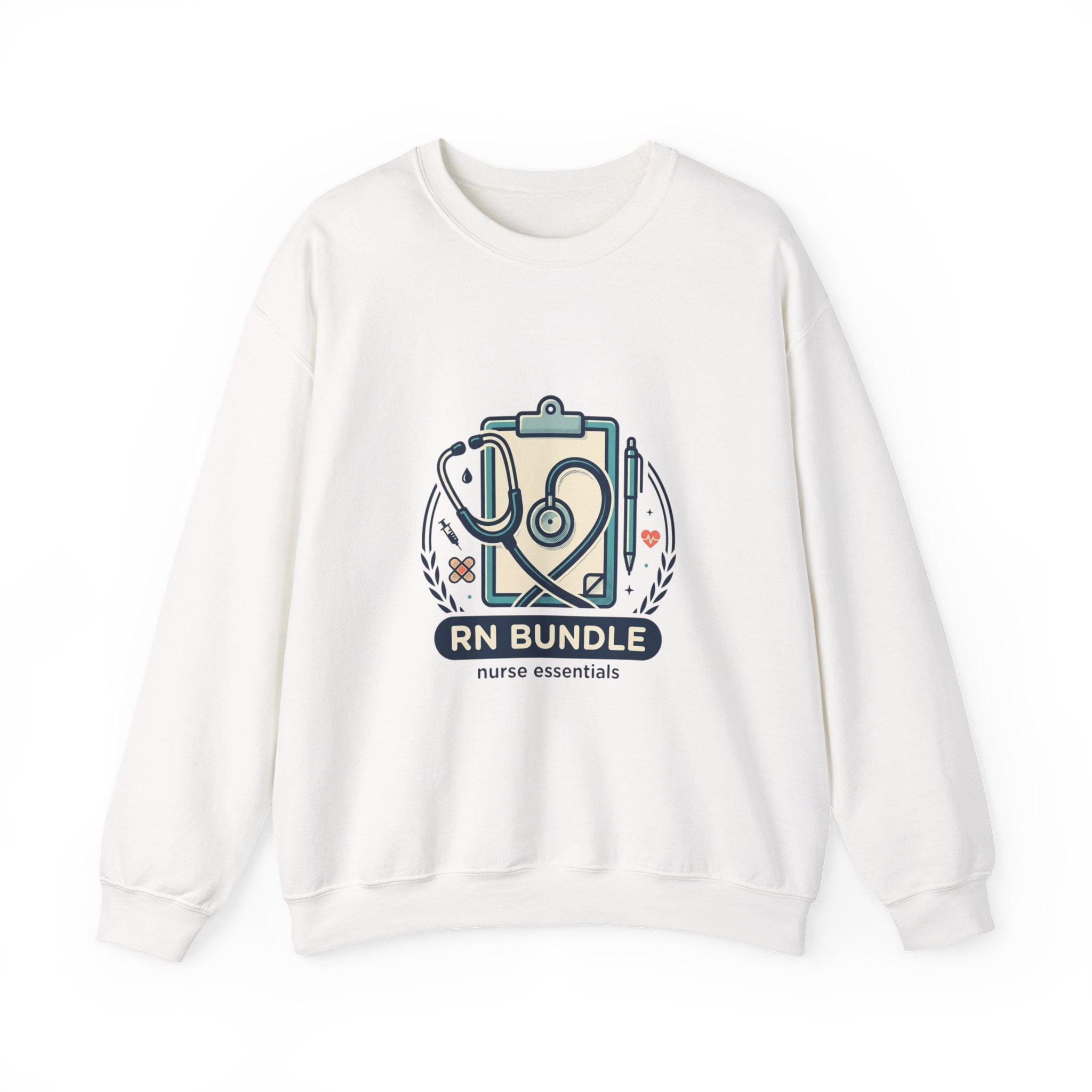 RN Bundle Nurse Essentials Sweatshirt | Registered Nurse Gift | Nursing Student Sweatshirt | RN Life Crewneck | Nurse Graduation Gift