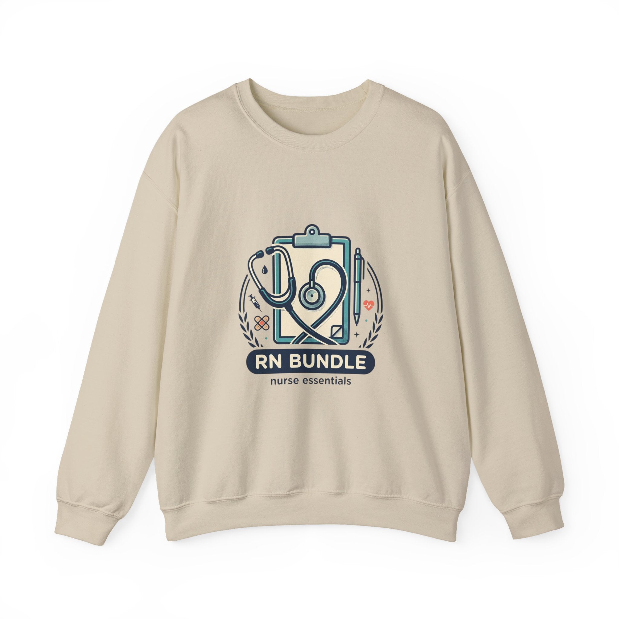 RN Bundle Nurse Essentials Sweatshirt | Registered Nurse Gift | Nursing Student Sweatshirt | RN Life Crewneck | Nurse Graduation Gift